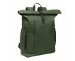 Sac à dos roll-top pour ordinateur portable avec sangle trolley 15'' couleur vert foncé