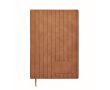 Carnet A5 à couverture souple cuir synthétique, pages lignées couleur marron