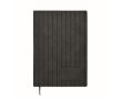 Carnet A5 à couverture souple cuir synthétique, pages lignées couleur noir