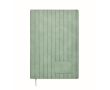 Carnet A5 à couverture souple cuir synthétique, pages lignées couleur vert menthe