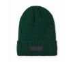 Bonnet unisexe en tricot plusieurs couleurs avec patch personnalisable couleur vert foncé