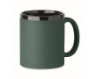 Tasse en céramique avec revêtement coloré doux au toucher, 300 ml couleur vert foncé