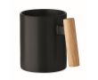 Tasse céramique avec anse droite originale en bois 320ml couleur noir