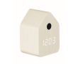 Petite horloge de bureau en forme de nichoir avec alarme couleur blanc