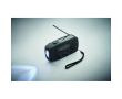 Radio portable solaire avec lampe et batterie d’urgence couleur noir