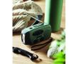 Radio portable solaire avec lampe et batterie d’urgence couleur vert foncé