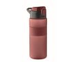 Bouteille RPET avec bouchon rabattable et paille incluse 500ml couleur bordeaux