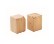Set salière et poivrière en bambou avec connexion magnétique couleur bois
