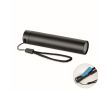 Lampe torche rechargeable en aluminium recyclé de 110 lumens couleur noir