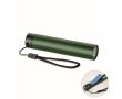 Lampe torche rechargeable en aluminium recyclé de 110 lumens couleur vert foncé