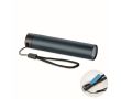 Lampe torche rechargeable en aluminium recyclé de 110 lumens couleur bleu marine