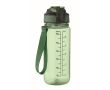 Bouteille en RPET anti-goutte avec paille et couvercle rabattable 700 ml couleur vert transparent
