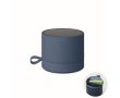 Haut-parleur sans fil métallique compact avec finition caoutchoutée 3W couleur bleu