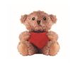 Peluche ourson en polyester avec cœur rouge personnalisable couleur rouge