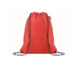 Sac à dos à cordons en RPET non tissé 80 g/m² couleur rouge