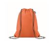 Sac à dos à cordons en RPET non tissé 80 g/m² couleur orange