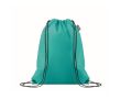 Sac à dos à cordons en RPET non tissé 80 g/m² couleur turquoise