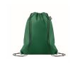Sac à dos à cordons en RPET non tissé 80 g/m² couleur vert foncé