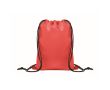 Sac à dos enfant à cordons en polyester RPET avec cordons noirs couleur rouge