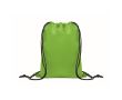 Sac à dos enfant à cordons en polyester RPET avec cordons noirs couleur vert lime