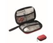 Trousse de premiers secours dans étui rigide en plastique couleur rouge