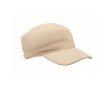 Casquette militaire en coton brossé avec velcro 260 g/m² couleur beige
