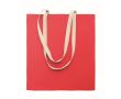 Tote bag en coton avec anses longues 140 g/m² couleur rouge