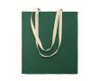 Tote bag en coton avec anses longues 140 g/m² couleur vert foncé