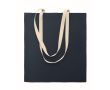Tote bag en coton avec anses longues 140 g/m² couleur bleu marine