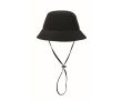 Chapeau bob pliable en nylon imperméable UPF50+ couleur noir