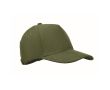 Casquette en velours côtelé 5 panneaux avec fermeture réglable 220 g/m² couleur vert militaire