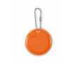 Porte-clés rond en PVC réfléchissant personnalisable couleur orange fluorescent