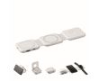 Base de charge magnétique en ABS avec hubs USB intégrés 15 W couleur blanc