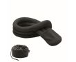 Oreiller de voyage en polyester enroulable avec housse couleur noir