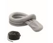 Oreiller de voyage en polyester enroulable avec housse couleur gris