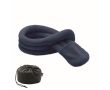 Oreiller de voyage en polyester enroulable avec housse couleur bleu marine