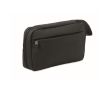 Trousse de toilette compacte en RPET 600D avec fermeture éclair couleur noir