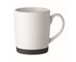 Tasse en céramique blanche mate avec base en silicone colorée 300ml couleur noir