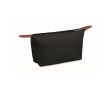 Trousse de toilette en polyester RPET et similicuir avec zip couleur noir