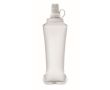 Gourde pliable en thermoplastique avec valve à mordre 500 ml couleur blanc transparent