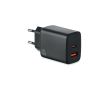 Chargeur mural UE avec ports USB-A et USB-C à charge rapide 65 W couleur noir
