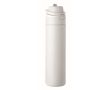 Gourde en acier inoxydable recyclé avec paille 2 en 1 650 ml couleur blanc