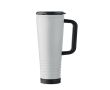 Gobelet isotherme en inox à double paroi avec enceinte intégrée 700 ml couleur blanc cassé