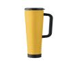 Gobelet isotherme en inox à double paroi avec enceinte intégrée 700 ml couleur jaune pastel