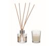 Set parfum vanille avec diffuseur de parfum et bougie en cire végétale couleur transparent