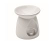 Set diffuseur d'arômes en céramique avec bougie et huile de vanille couleur blanc cassé