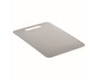 Planche à découper en acier inoxydable robuste, taille moyenne couleur argenté