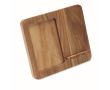 Chargeur sans fil en bois avec support pour téléphone et cadre photo couleur bois