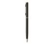 Stylo en aluminium recyclé avec clip chromé et encre bleue couleur noir