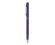 Stylo en aluminium recyclé avec clip chromé et encre bleue couleur bleu bondi